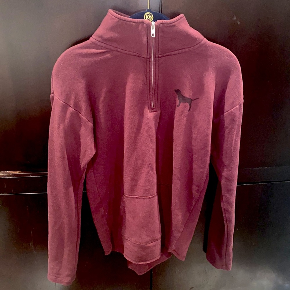 PINK Pullover quarter zip-up sweatshirt